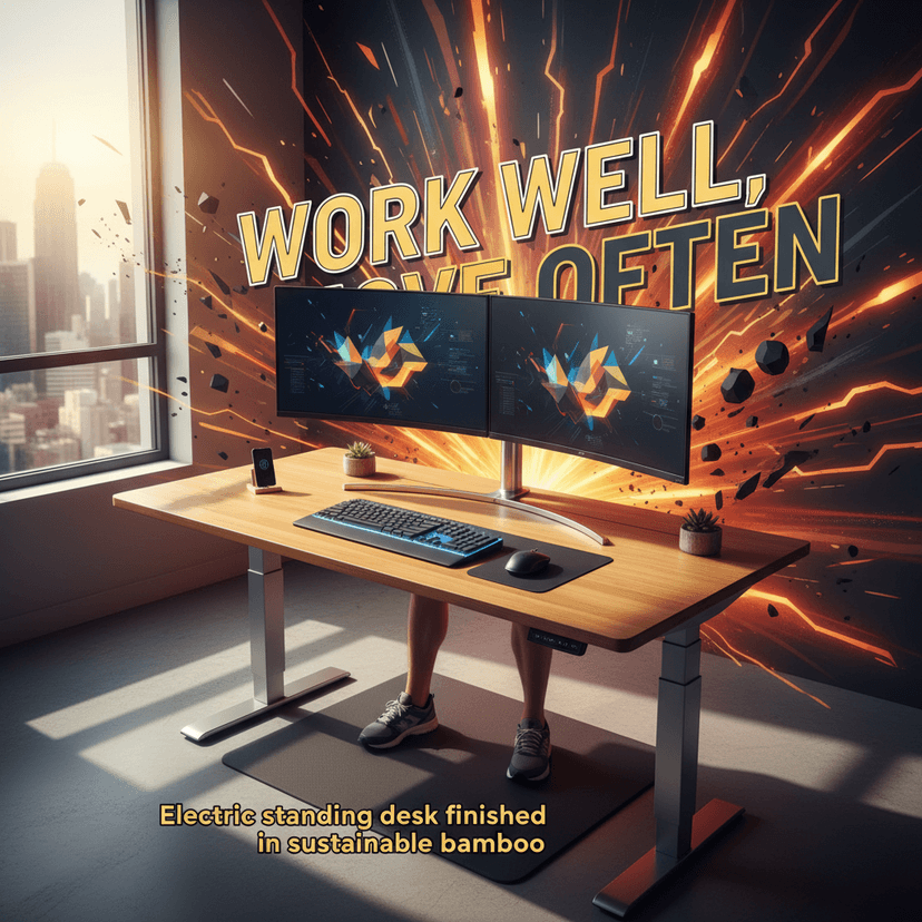 NordicLift Bamboo Standing Desk