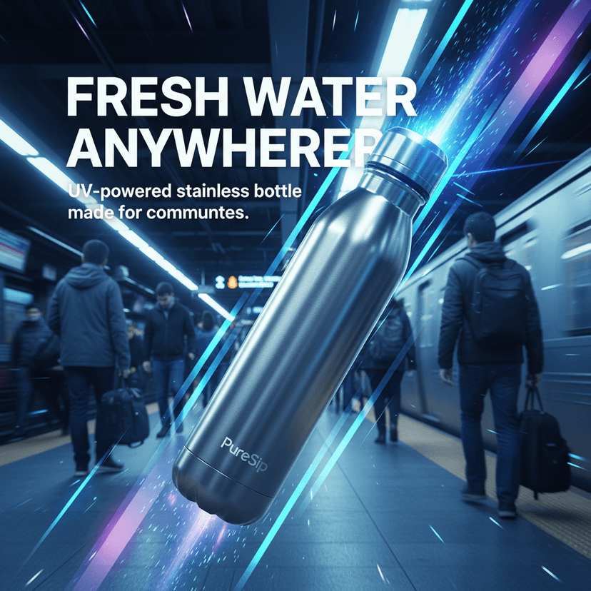 PureSip Self-Cleaning Bottle